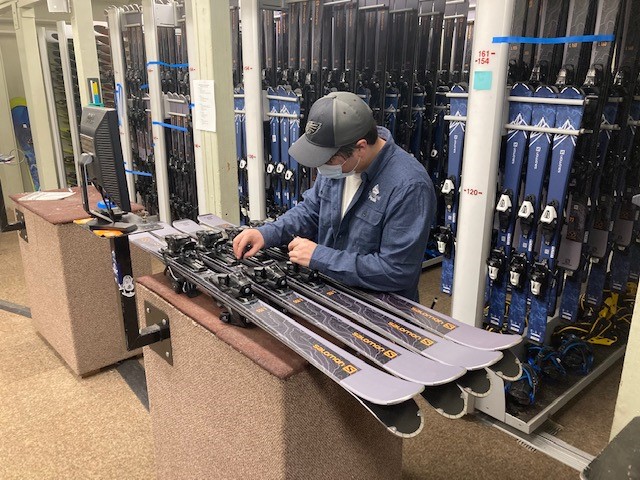 prepping new ski fleet