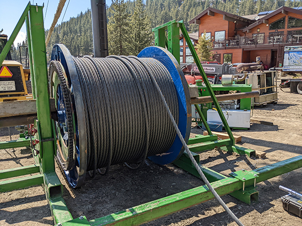 Lodgepole Chairlift haul rope replacement haul rope